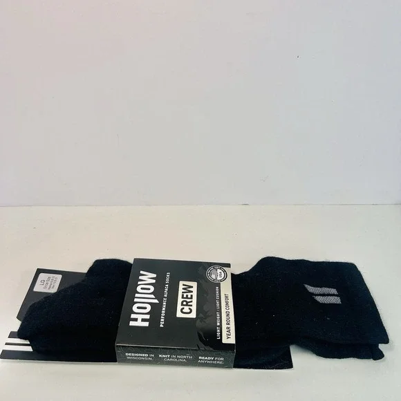 Lot of 3 Hollow Alpaca Crew Socks - Black Large - Men 10.5-13 Women 10.5-12 - Picture 4 of 6